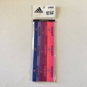 Adidas 6-Pack No-Slip Gel Grip Hairband